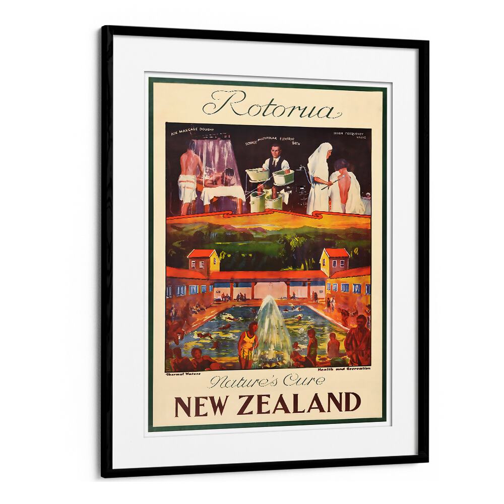 Explore the beauty of Rotorua with NEW ZEALAND, VINTAGE TRAVEL POSTERS showcasing vibrant landscapes and culture.