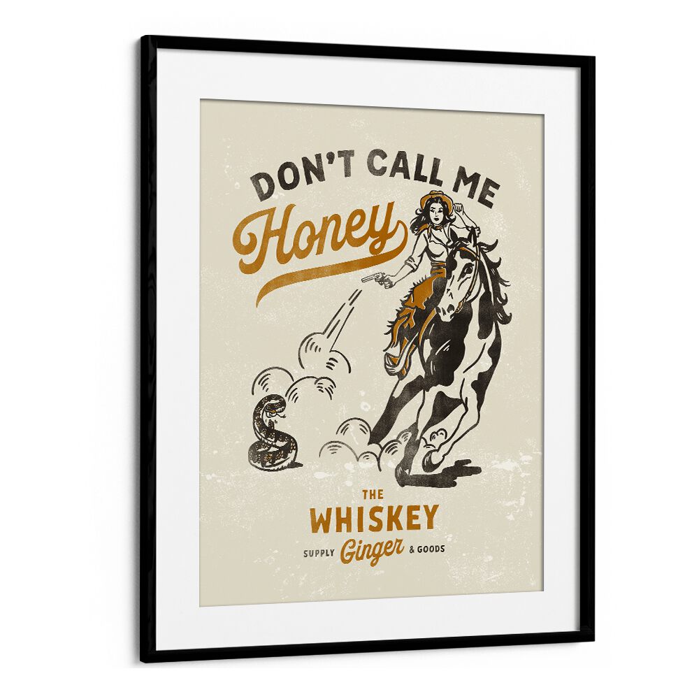 Bold and fierce Western Cowgirl art titled HONEY II, COWBOY, perfect for bold women seeking unique decor.