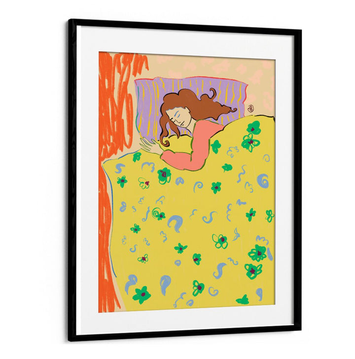 Bring energy to your space with SLEEPING IN, VIBRANT art prints, featuring lively colors and creative design.