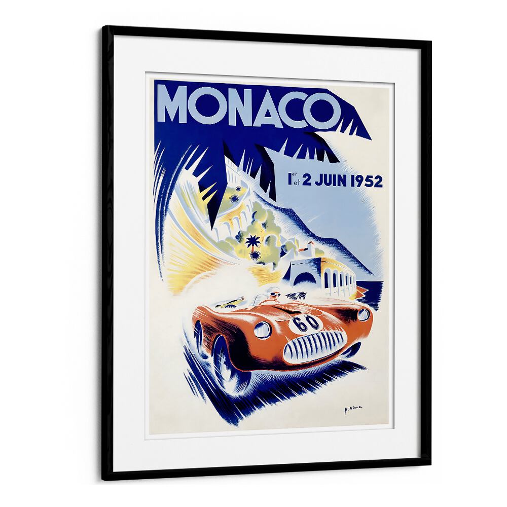 Stylish MONACO I, VINTAGE TRAVEL POSTERS capture the elegance of Monaco’s racing history in vibrant colors.