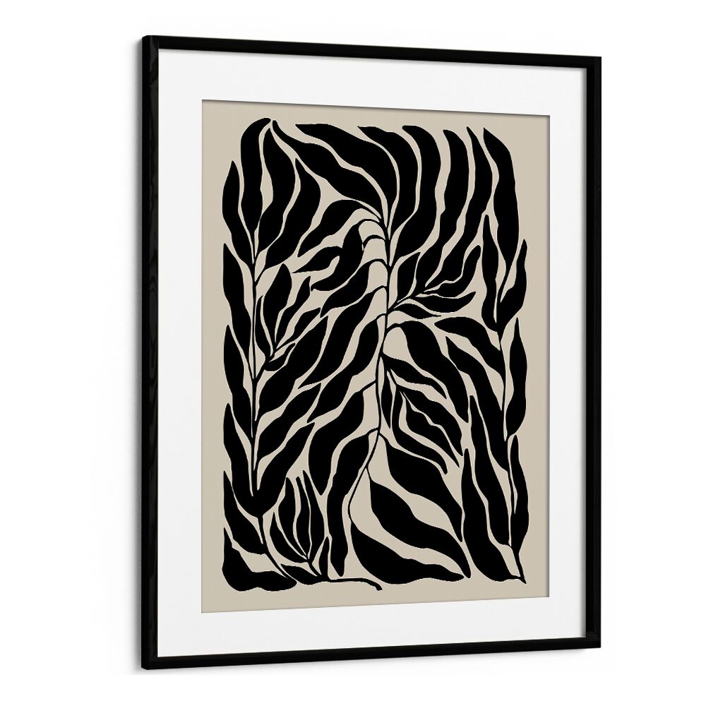 Stunning BLACK LEAVES, FLORAL FLOWER PAINTINGS by Elena Ristova, showcasing elegant botanical art for nature lovers.