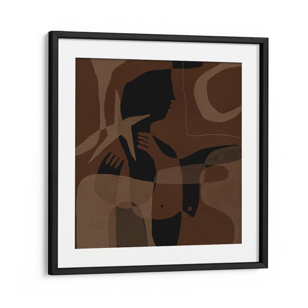Modern AWAKENING III, BOHO ART PAINTINGS showcasing abstract figures in earthy tones, perfect for stylish decor.