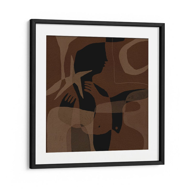 Modern AWAKENING III, BOHO ART PAINTINGS showcasing abstract figures in earthy tones, perfect for stylish decor.