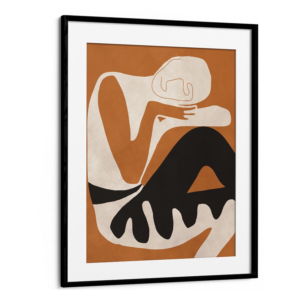 Stylish ABSTRACT ART FIGURE, BOHO ART PAINTINGS in warm tones, perfect for enhancing your bohemian decor.