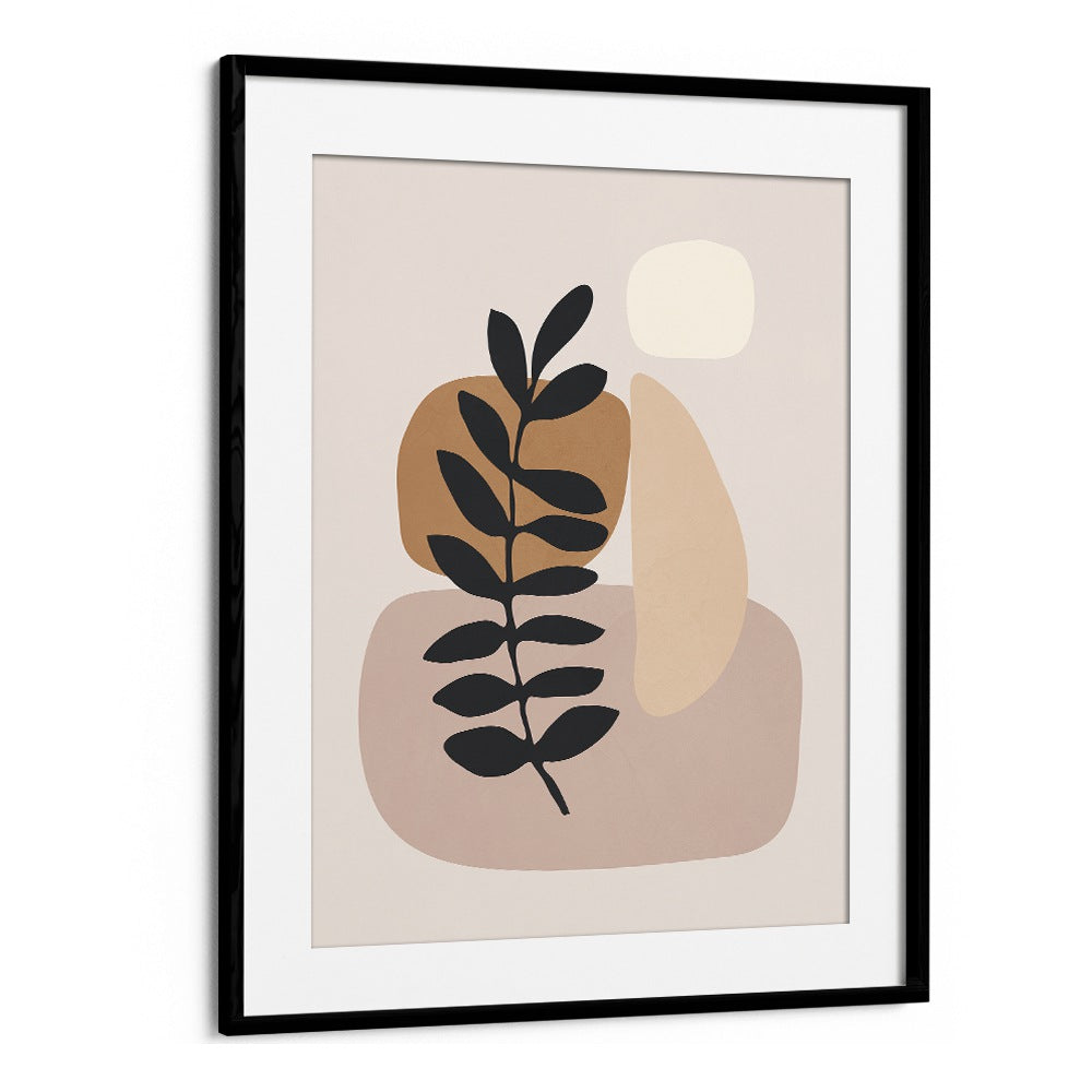 Stylish ABSTRACT MINIMAL PLANT, BOHO ART PAINTINGS featuring earthy tones for a chic, bohemian home aesthetic.