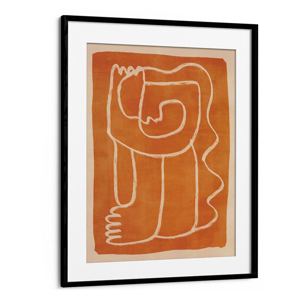 Stylish ABSTRACT LINE ART FIGURE, BOHO ART PAINTINGS in earthy tones, perfect for elevating your living space.