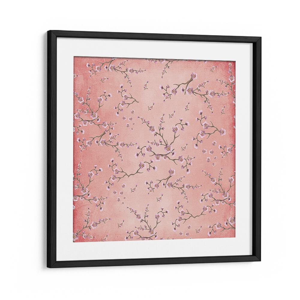 Delicate branches adorned with blossoms in the enchanting BLOSSOMS ON BLUSH, FLORAL FLOWER PAINTINGS collection.