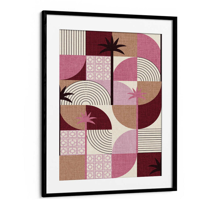 DESERT SHAPES AND PALMS MAUVE , FASHION POSTERS