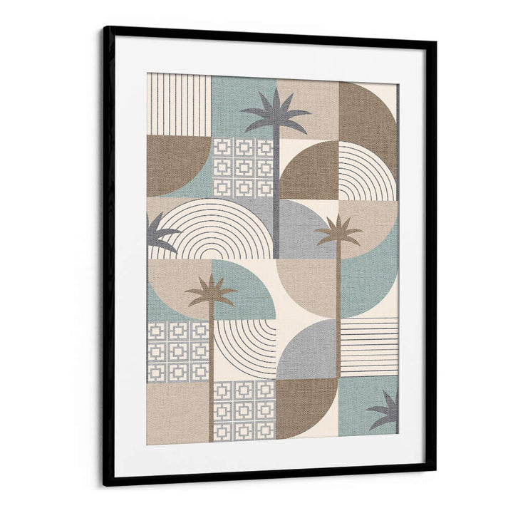 DESERT SHAPES AND PALMS SAND , BOHO ART PAINTINGS