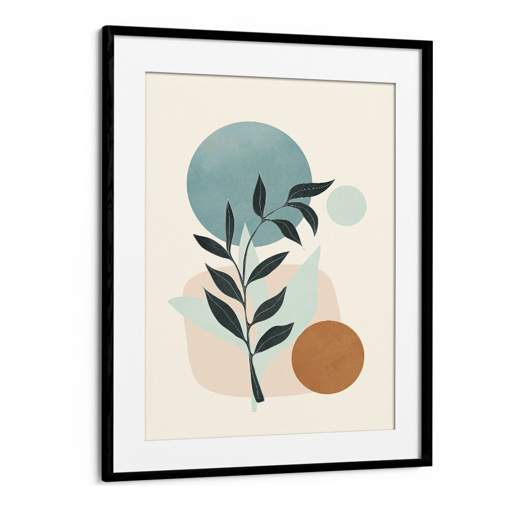 LEAFY GEOMETRY , BOHO ART PAINTINGS