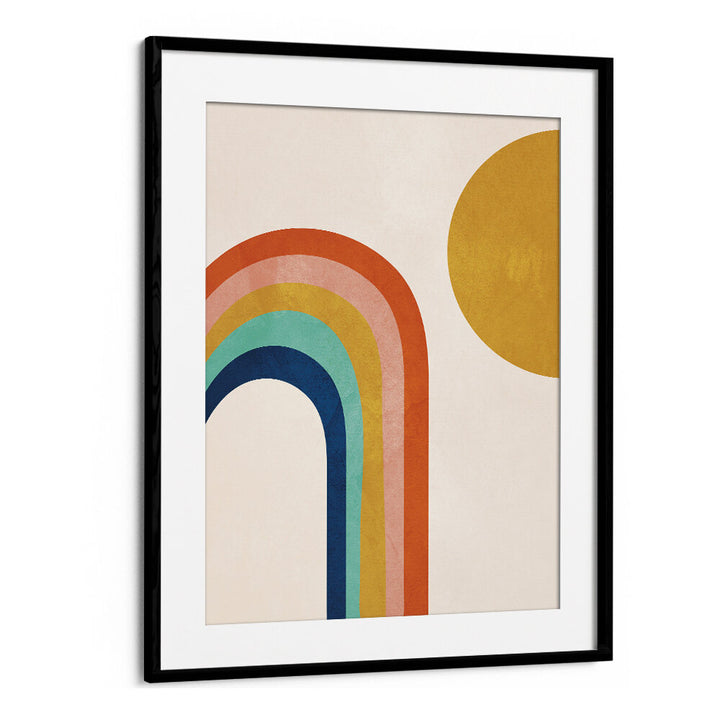 RETRO RAINBOW SUN , BOHO ART PAINTINGS