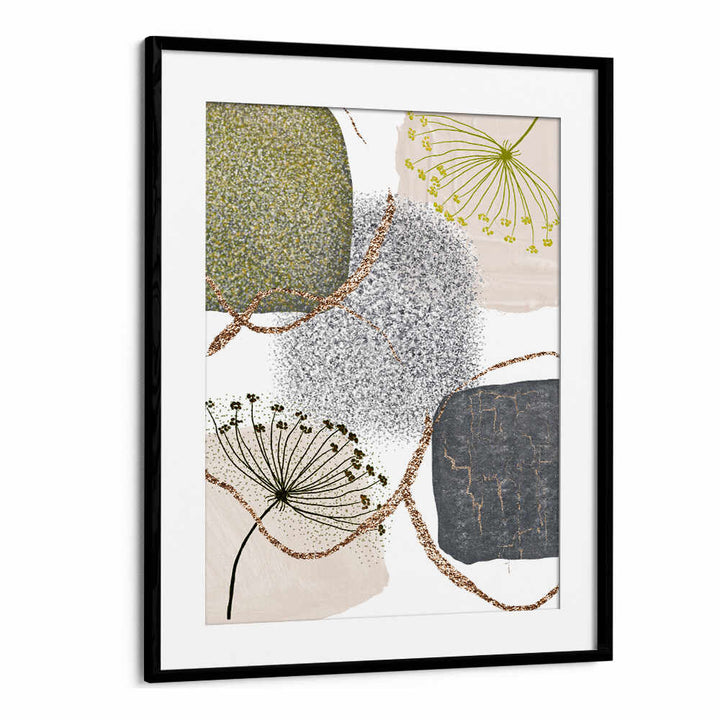 GREEN GREY I , BOHO ART PAINTINGS