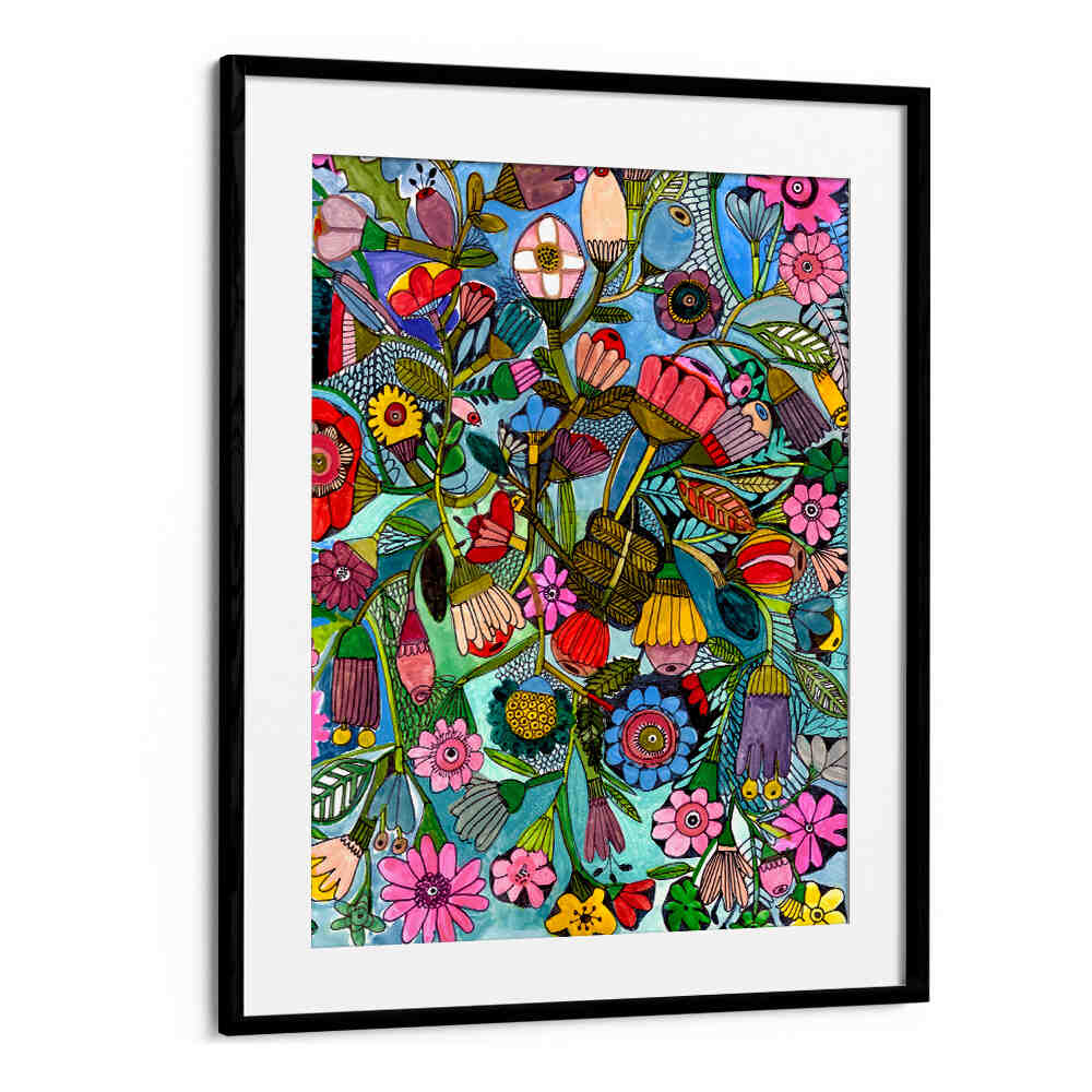 BLUEFLORAL , FLORAL FLOWER PAINTINGS