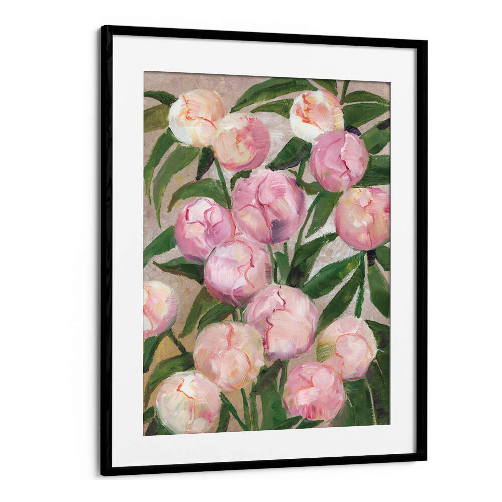 VALENTY PAINTERLY PEONIES , FLORAL FLOWER PAINTINGS