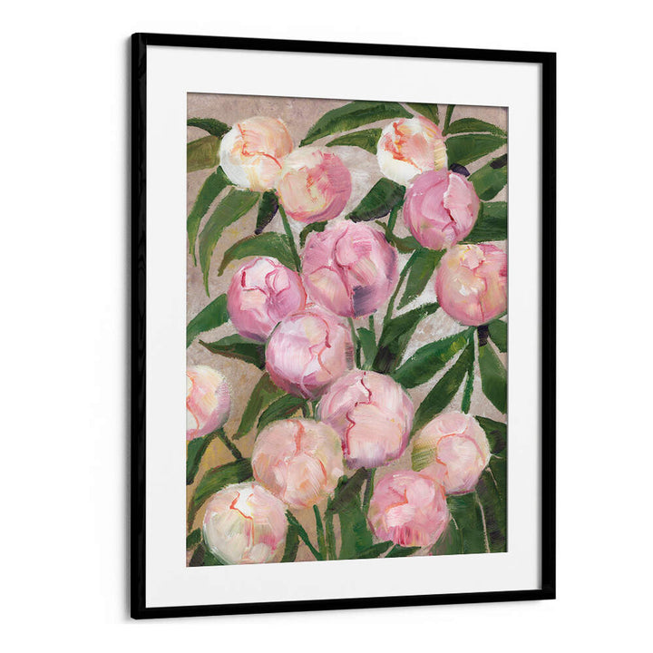 VALENTY PAINTERLY PEONIES , FLORAL FLOWER PAINTINGS