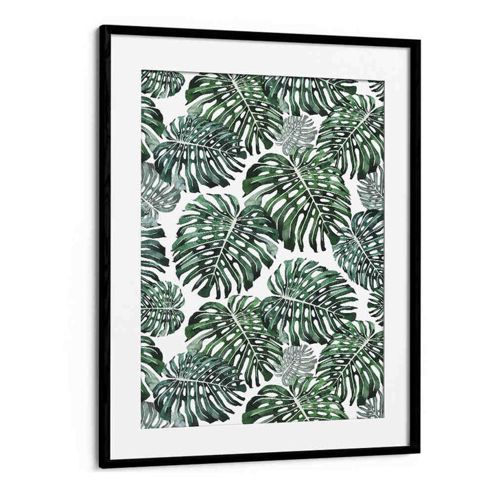 TROPICAL MONSTERA LEAVES , FLORAL FLOWER PAINTINGS