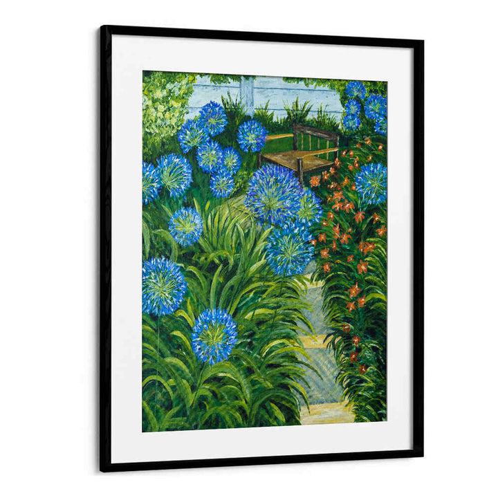 Vibrant PATHWAY, FLORAL FLOWER PAINTINGS showcasing blooming flowers, perfect for enhancing any living space.