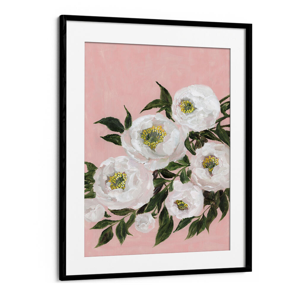 EVADNE PEONIES IN PINK , FLORAL FLOWER PAINTINGS