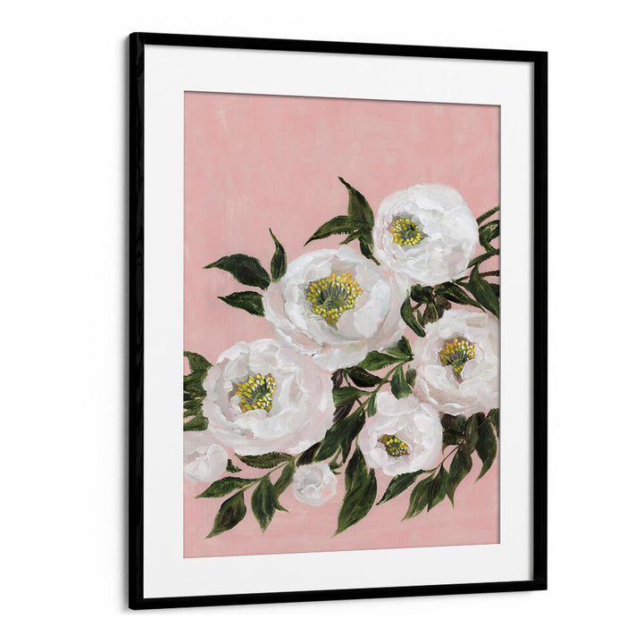 EVADNE PEONIES IN PINK , FLORAL FLOWER PAINTINGS
