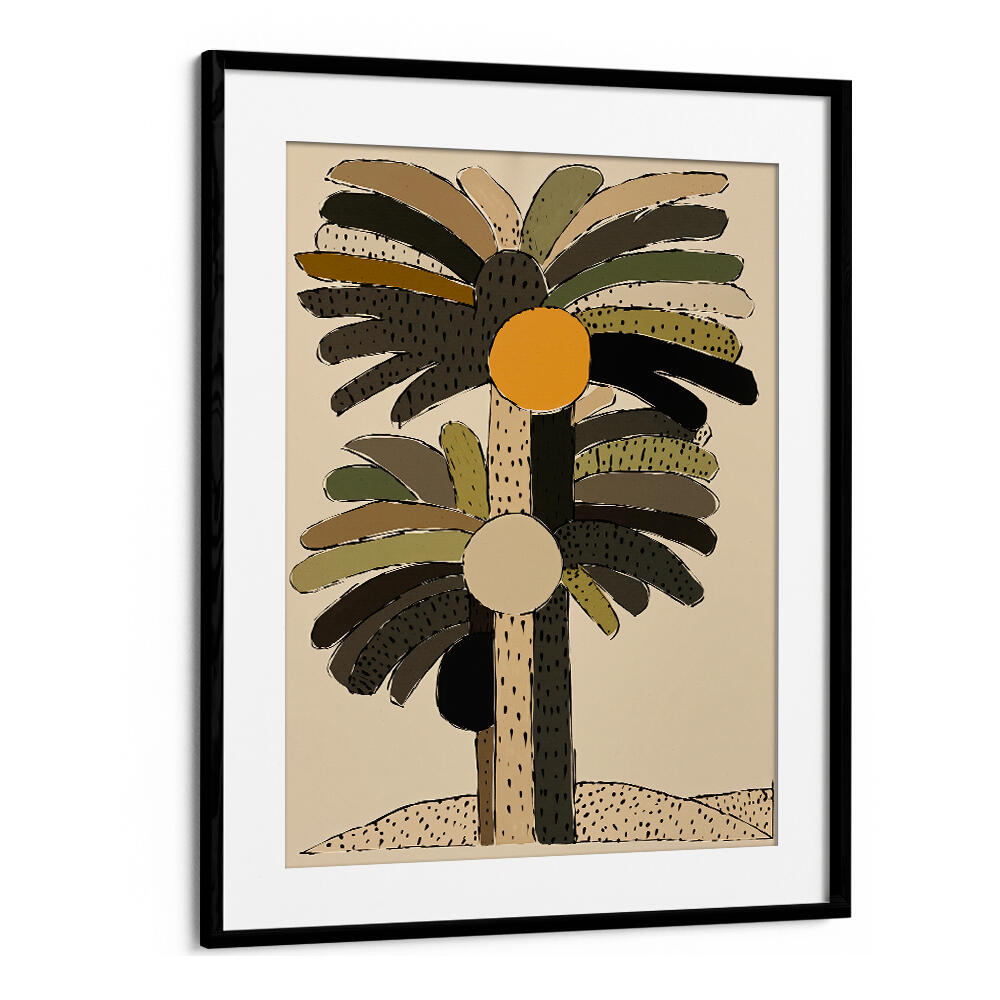 PALM SILHOUETTES , FLORAL FLOWER PAINTINGS