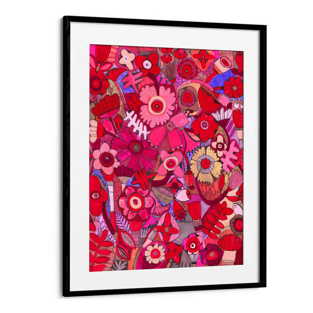 HOT PINK DELIGHT , FLORAL FLOWER PAINTINGS