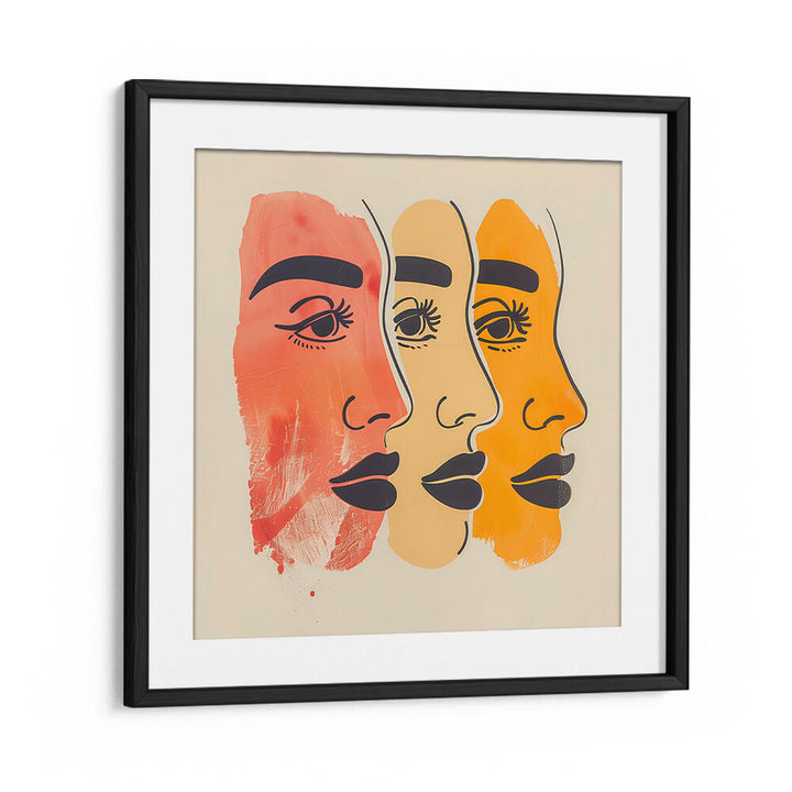 THREE FACES , BOHO ART PAINTINGS
