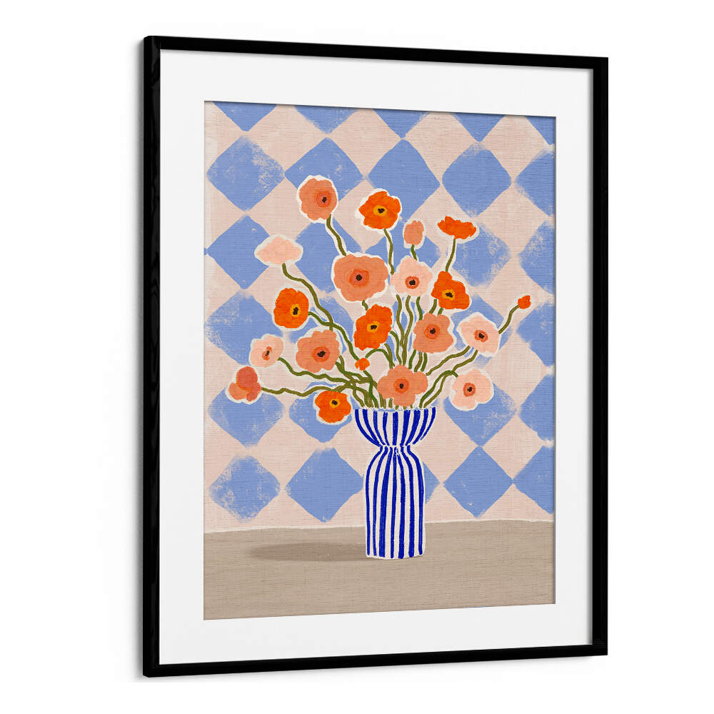 PAINTERLY POPPIES , FLORAL FLOWER PAINTINGS