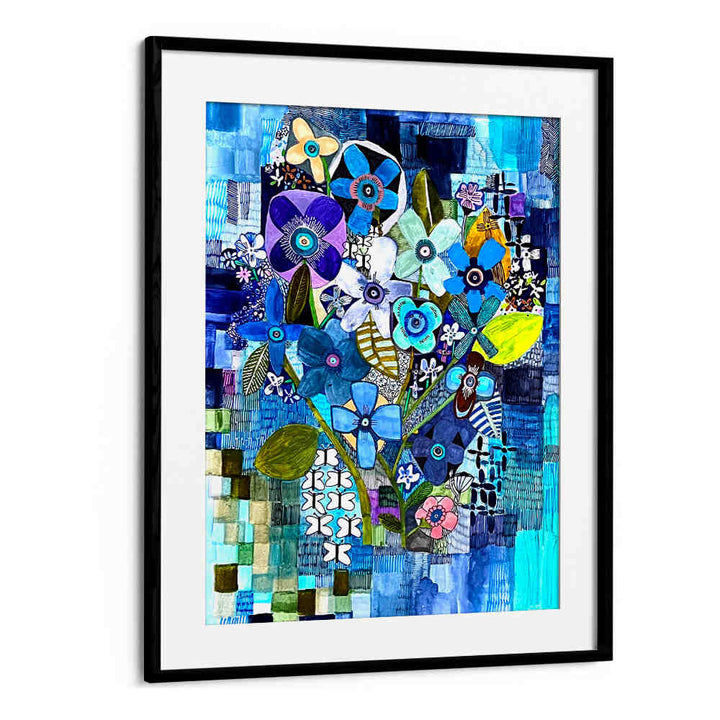 SO BLUE , FLORAL FLOWER PAINTINGS