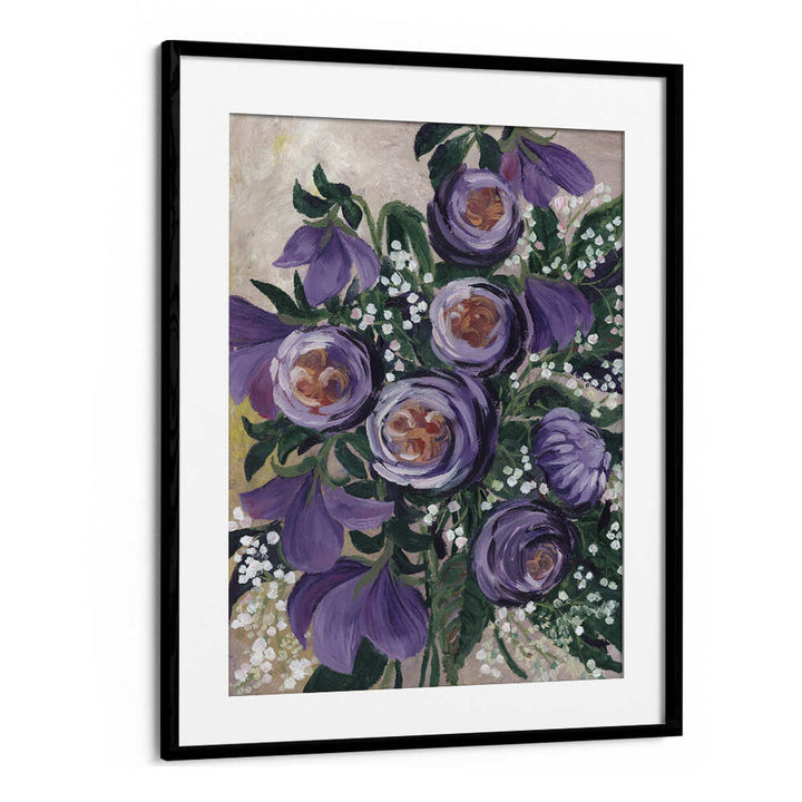 AALIYAH PAINTERLY ENGLISH ROSES , FLORAL FLOWER PAINTINGS