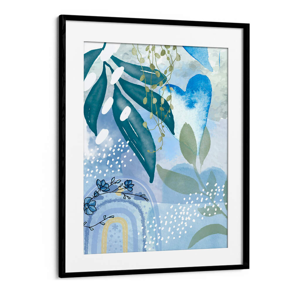 ICEBERG BLUE I , FLORAL FLOWER PAINTINGS