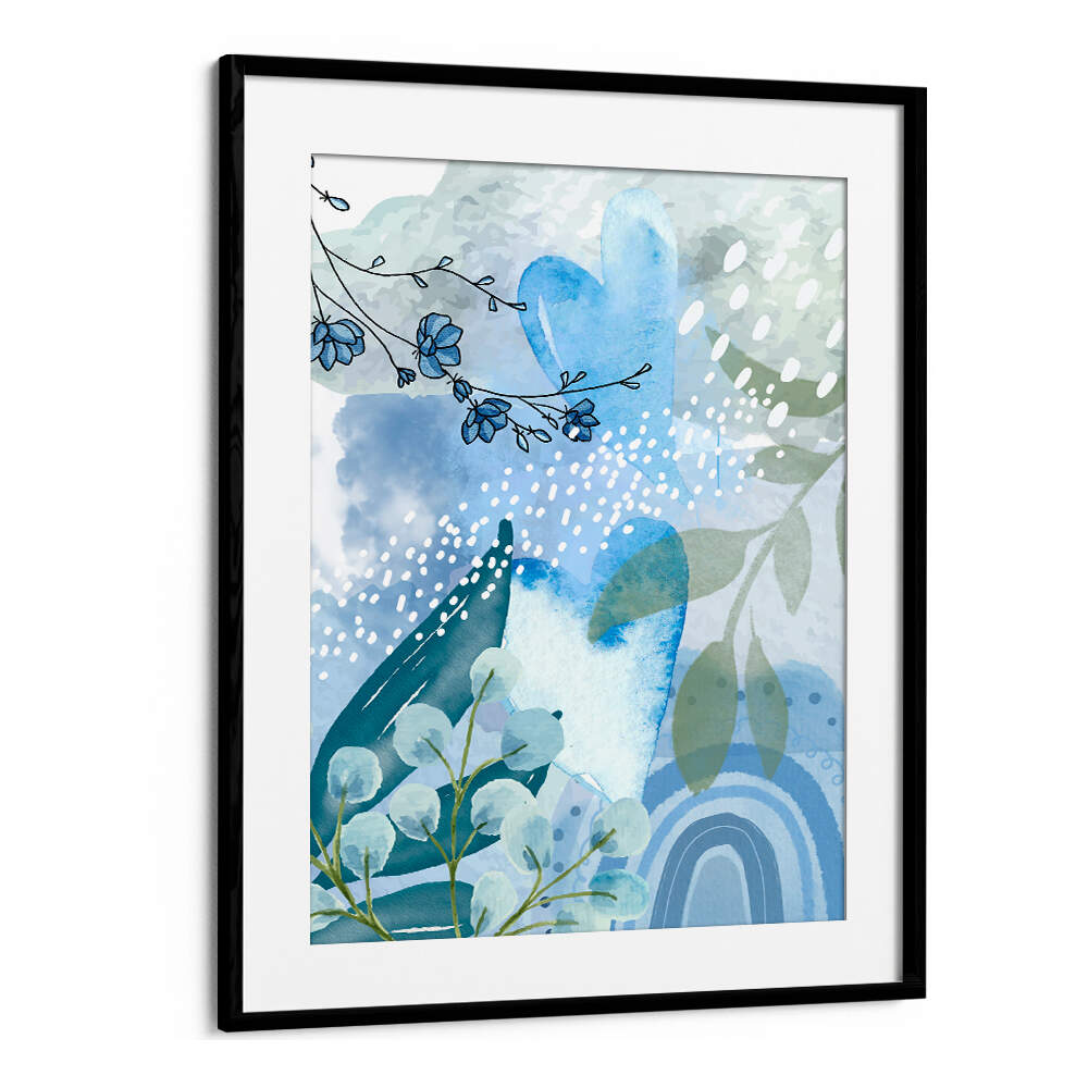 ICEBERG BLUE II , FLORAL FLOWER PAINTINGS