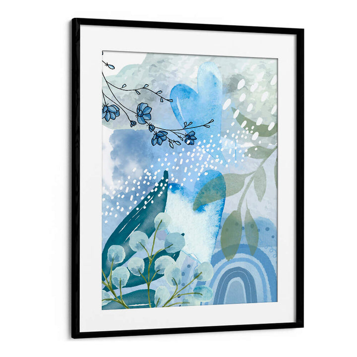 ICEBERG BLUE II , FLORAL FLOWER PAINTINGS