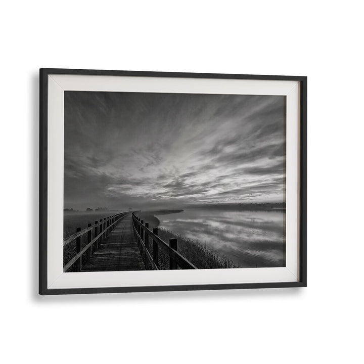 WOODEN FOOTBRIDGE DARK , PHOTOGRAPHY PRINTS