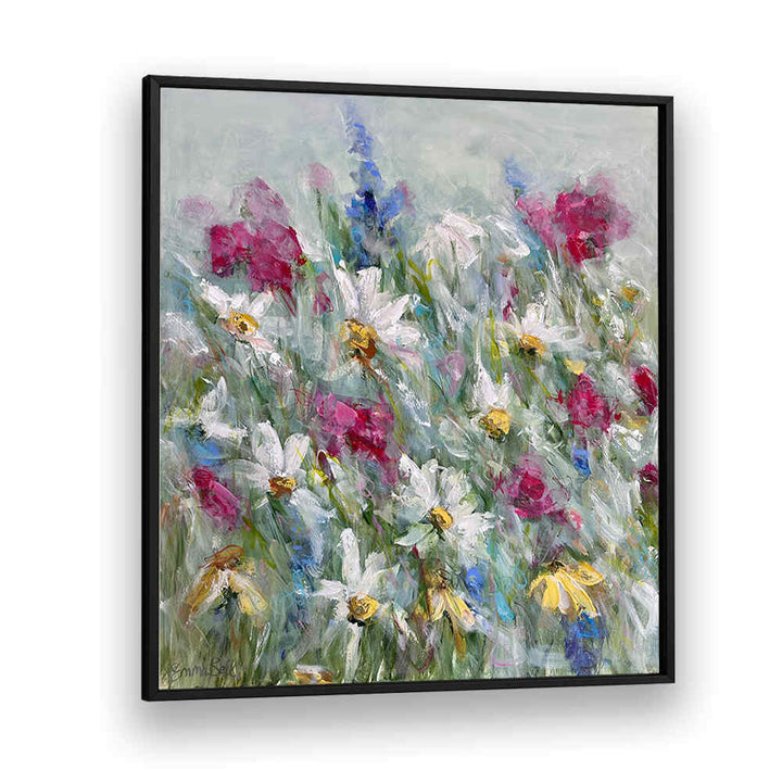 Brighten your decor with DAISY IN PINK WHITE, FLORAL FLOWER PAINTINGS, featuring vibrant floral brushstrokes.