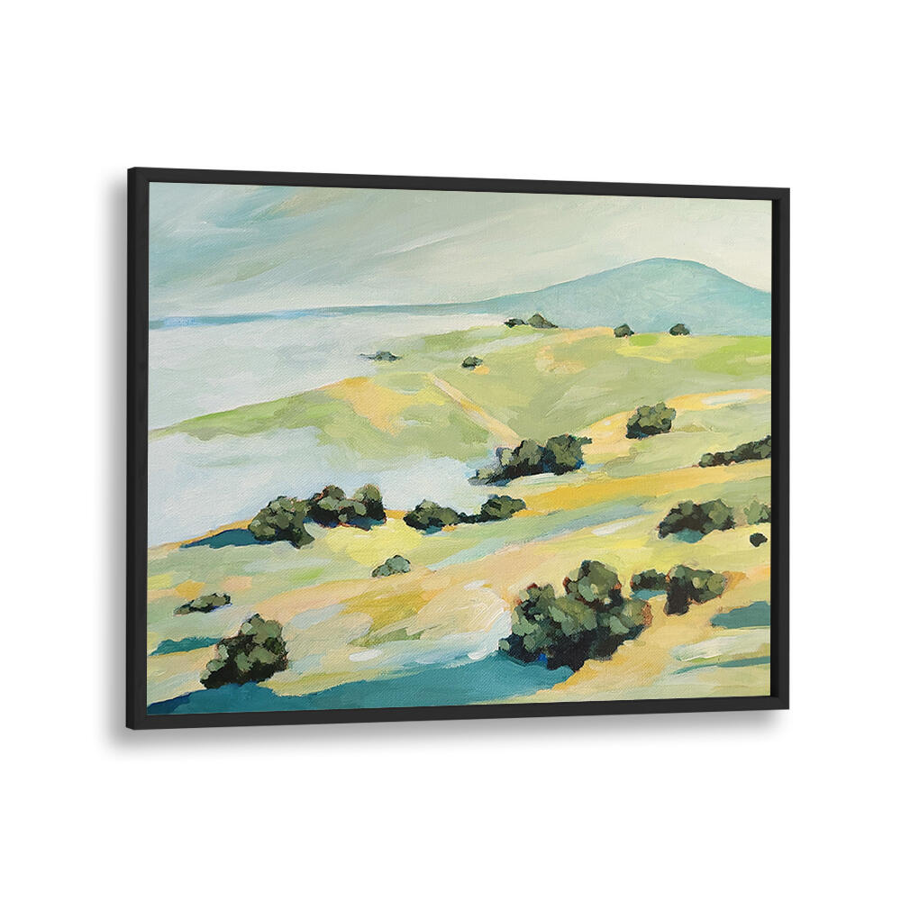 FOG AND HILLS , LANDSCAPE PAINTINGS