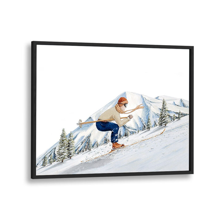 Stunning PARADOXICA, SPORTS POSTERS depict a skier in motion, perfect for luxury home decor and sports enthusiasts.