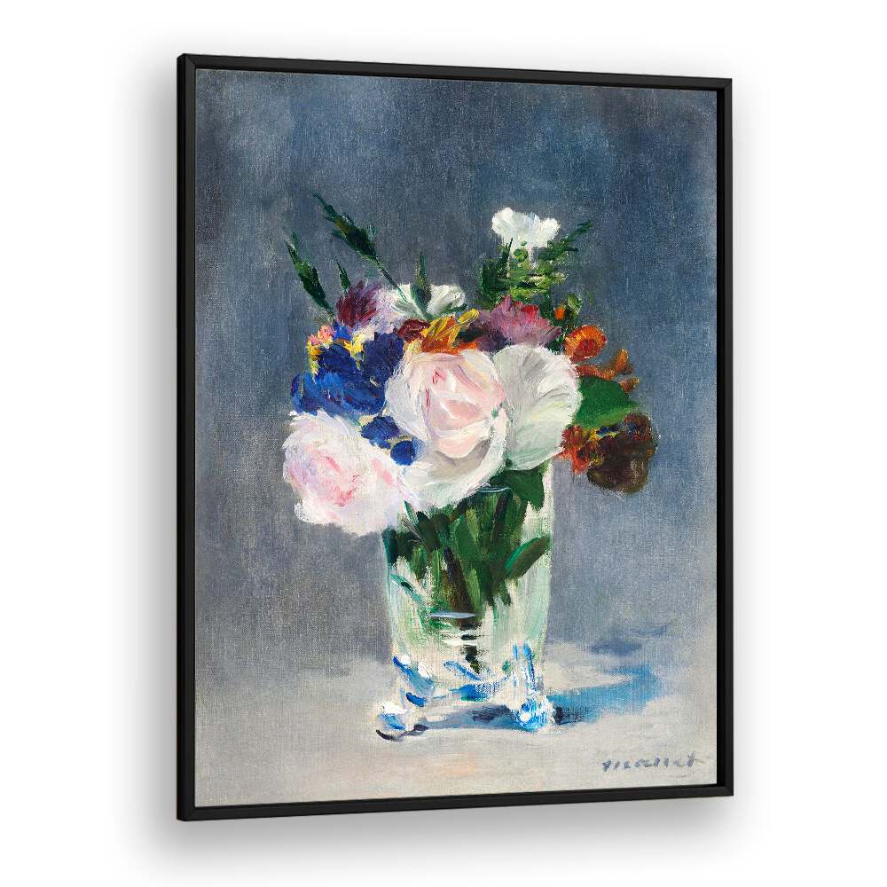FLOWERS IN A CRYSTAL VASE , VINTAGE PAINTINGS
