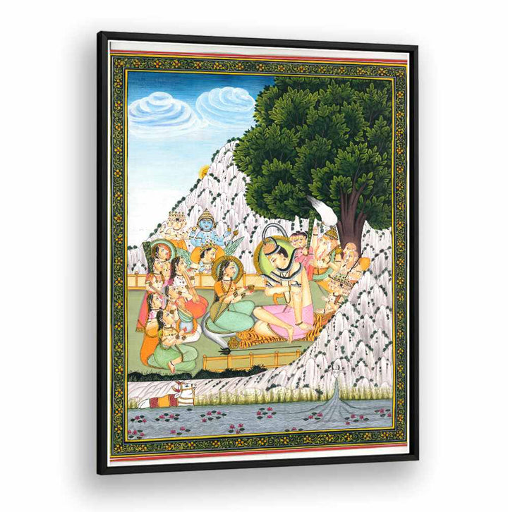 LORD SHIVA TAKING BHANG, INDIAN ART PAINTINGS showcasing divine essence and vibrant culture in stunning detail.