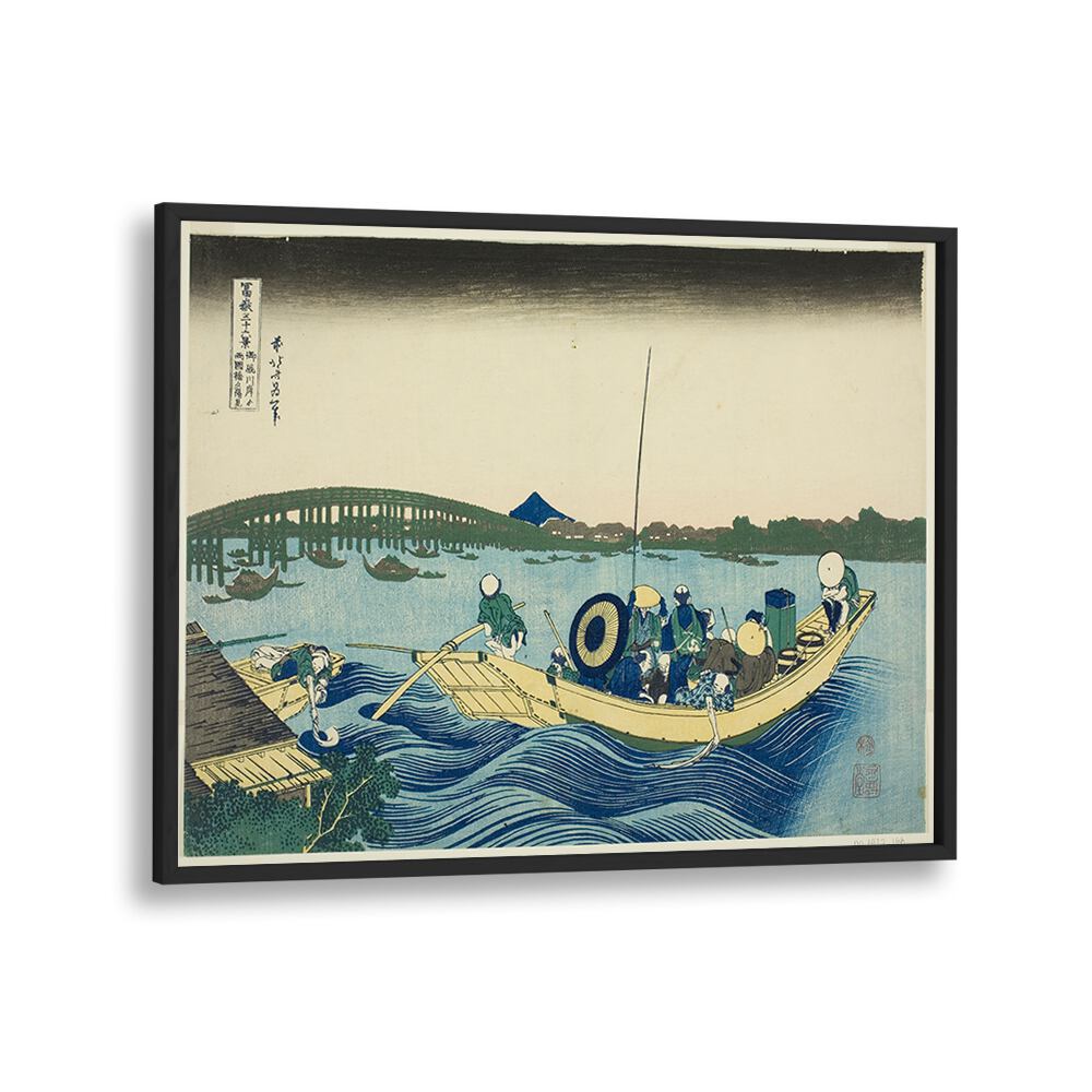 SUNSET OVER THE RYOGOKU BRIDGE  , VINTAGE PAINTINGS