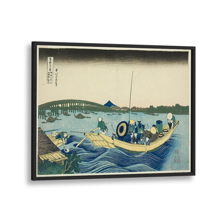 SUNSET OVER THE RYOGOKU BRIDGE  , VINTAGE PAINTINGS