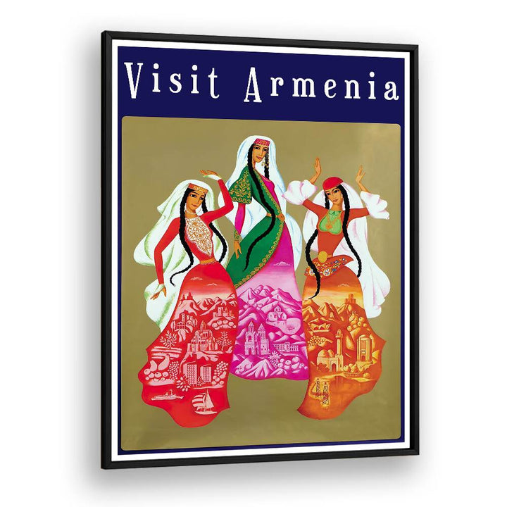 Vibrant ARMENIA, VINTAGE TRAVEL POSTERS showcasing cultural beauty and landscapes, perfect for home decor.