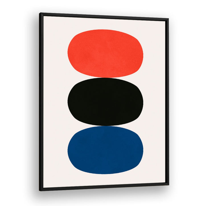 Colorful OVALS IN BALANCE, GEOMETRIC ART PRINTS, adding a modern touch to any space with vibrant design elements.