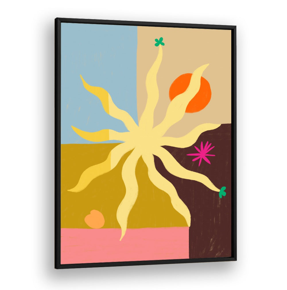 Bright and artistic poster featuring THE SUN II, ZODIAC design, perfect for enhancing any space with astrological charm.