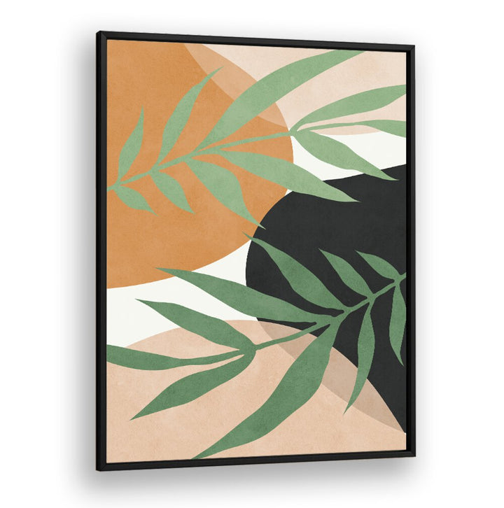 Vibrant TROPICAL VI, BOHO ART PAINTINGS featuring lush greens and warm tones, perfect for home decor.