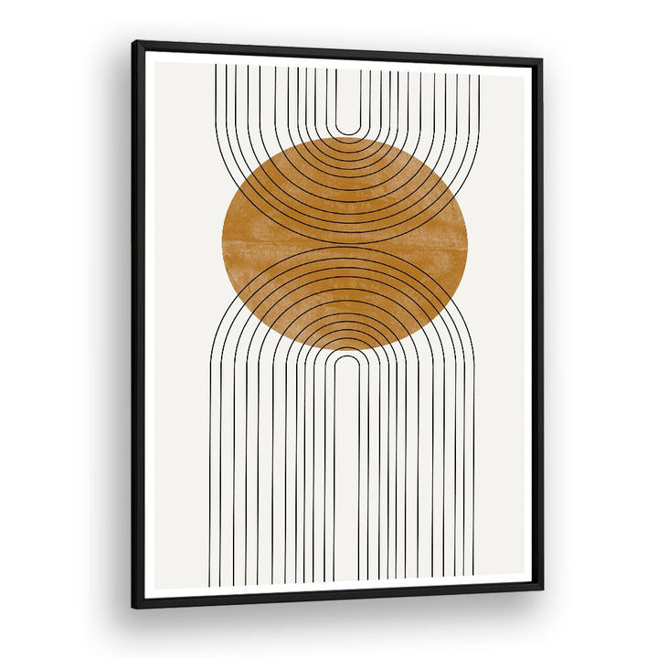 Stunning ABSTRACT FLOW, BOHO ART PAINTINGS from The Miuus Studio, featuring dynamic lines and warm circular designs.
