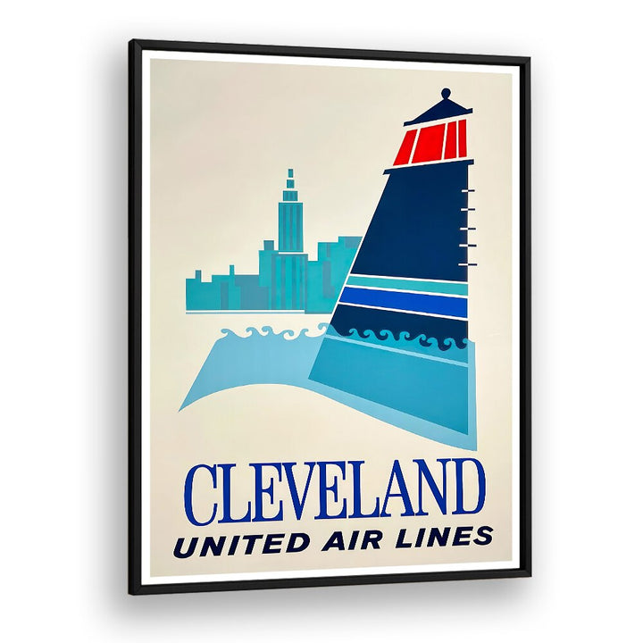 CLEVELAND AIR LINES, VINTAGE TRAVEL POSTERS showcase retro air travel art, perfect for nostalgic home decor.