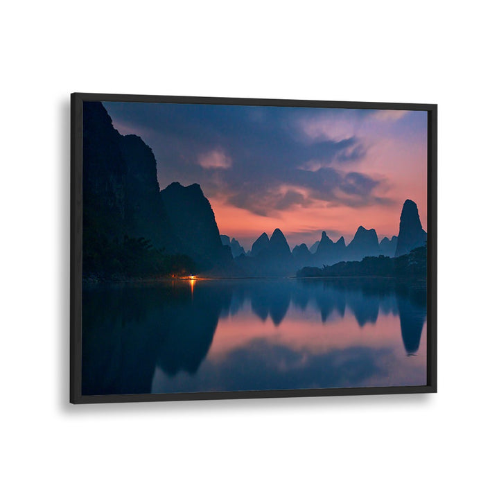 Stunning scene of Li River at dawn, featured in THE DAWN OF LI RIVER , PHOTOGRAPHY PRINTS for nature lovers.