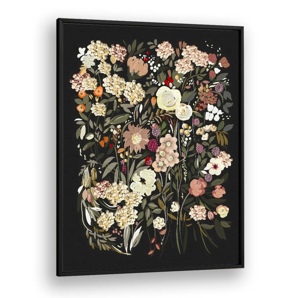 Stunning BLACK BOUQUET, FLORAL FLOWER PAINTINGS showcasing rich hues for elegant home decor. Perfect for any occasion.