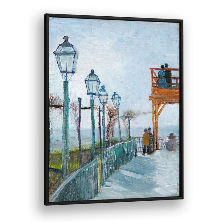 TERRACE AND OBSERVATION DECK AT THE MOULIN DE BLUTE-FIN, MONTMARTRE (1887),  VINTAGE PAINTINGS