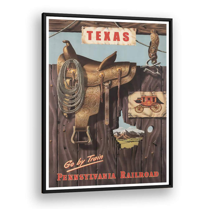 Explore TEXAS I, VINTAGE TRAVEL POSTERS featuring iconic Texas imagery and vibrant culture, perfect for decor lovers.